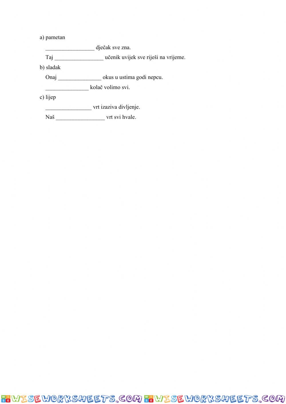 worksheet