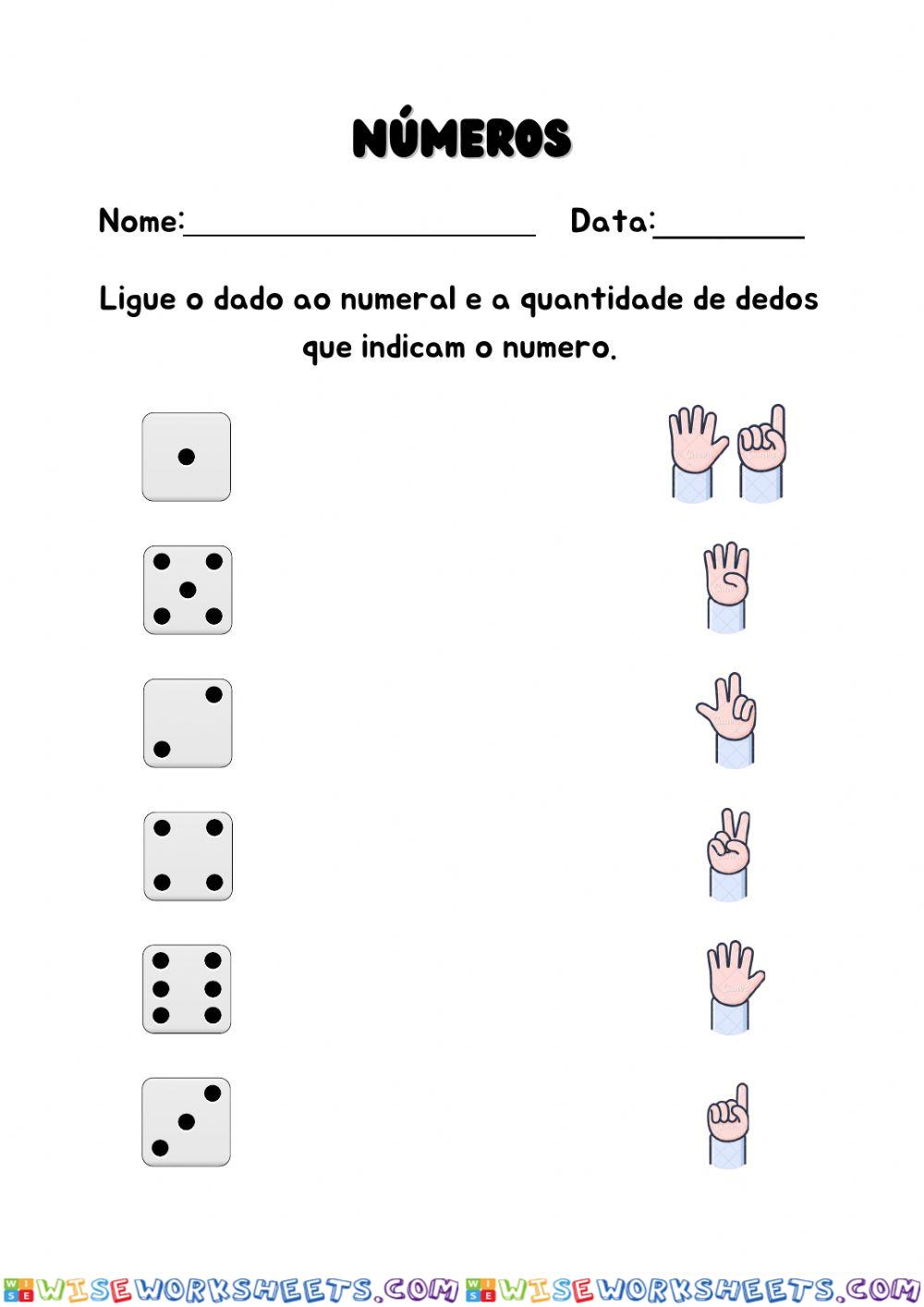 Ligue as quantidades de números