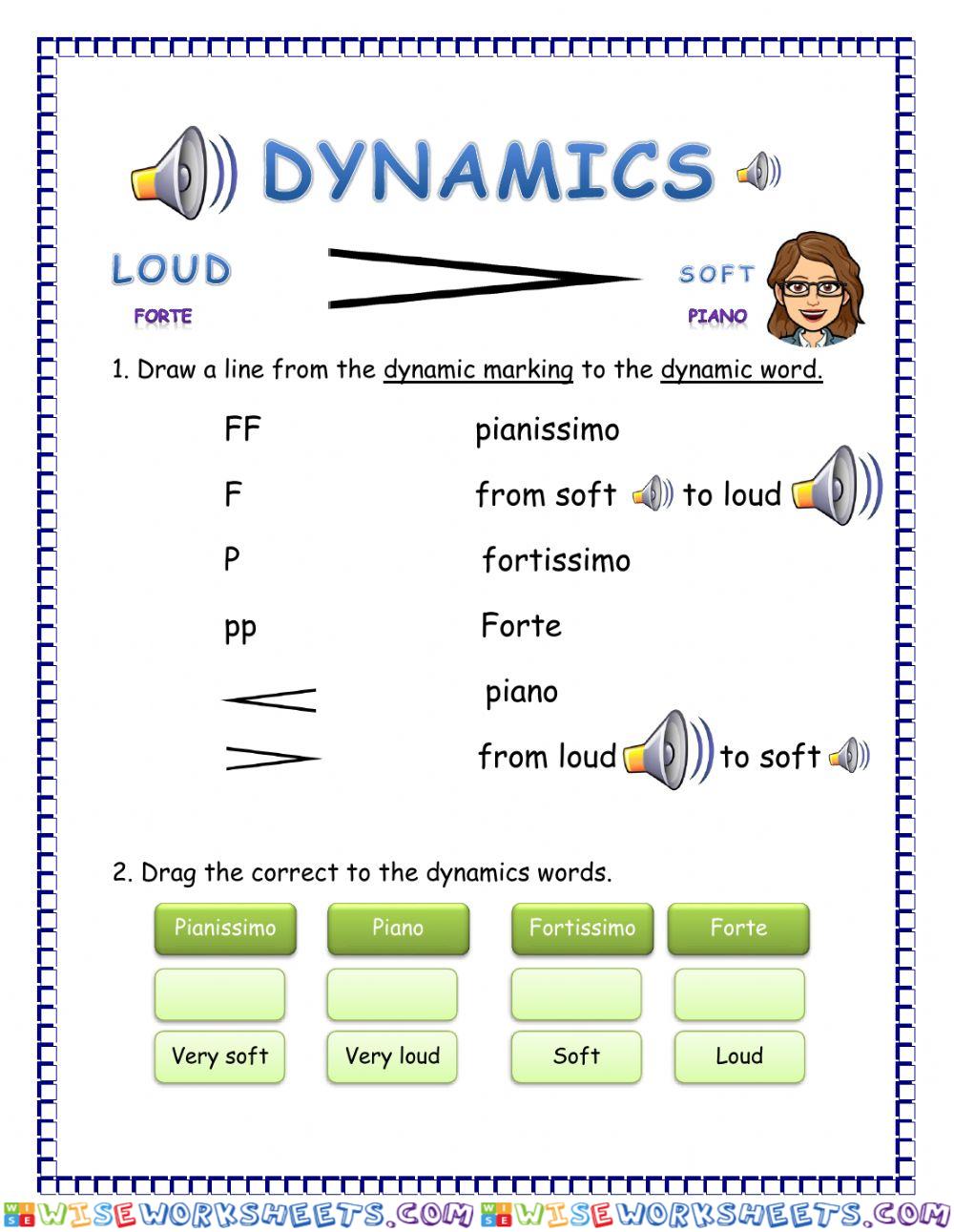 Dynamics, crescendo and decrescendo