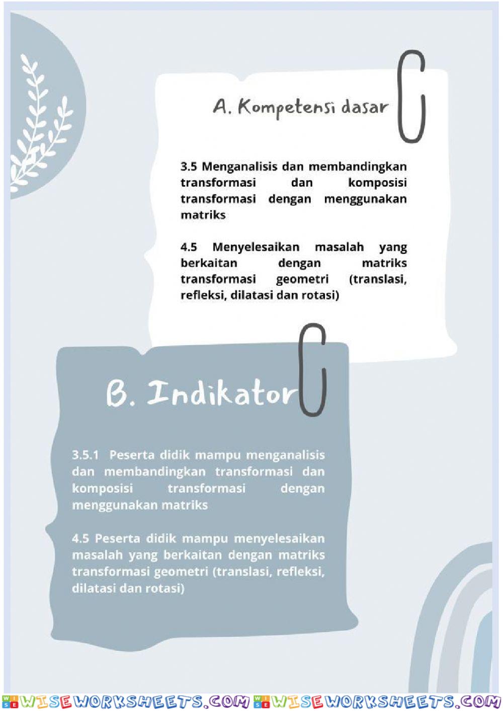 LKPD Interaktif Transformasi geometri