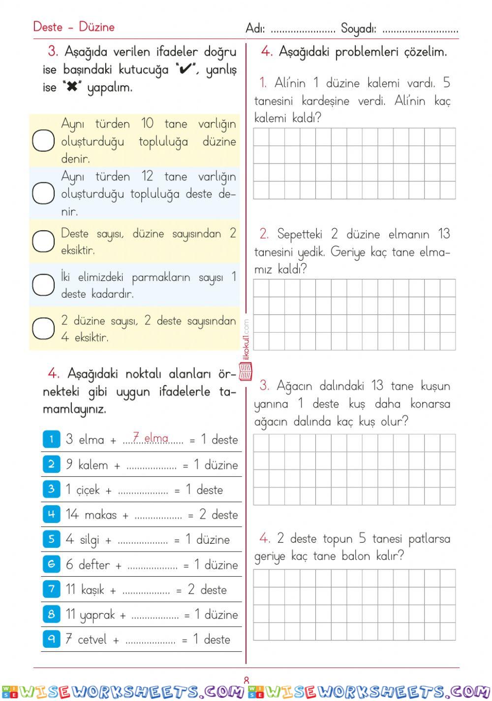 worksheet