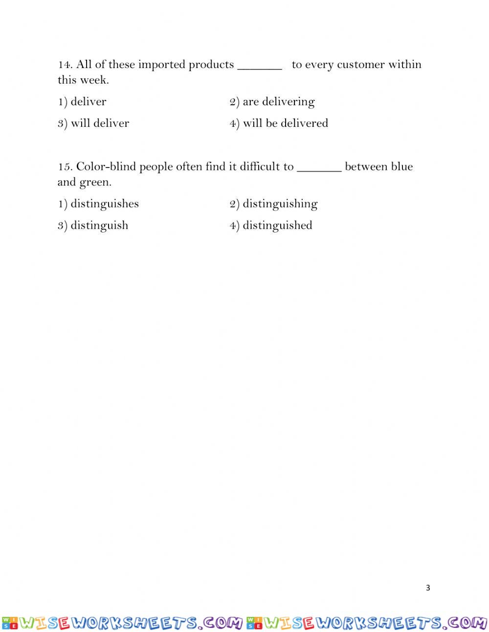 worksheet