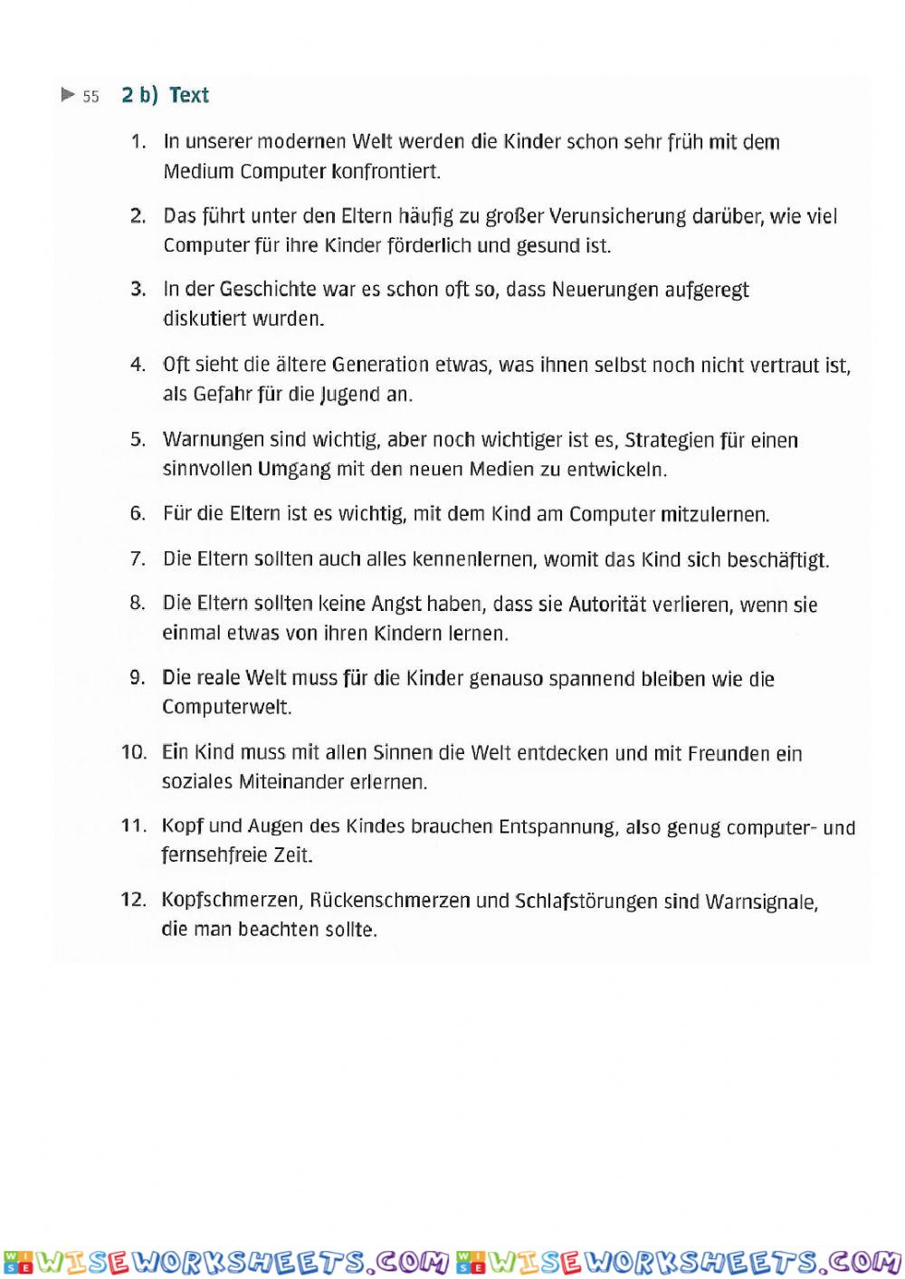 worksheet