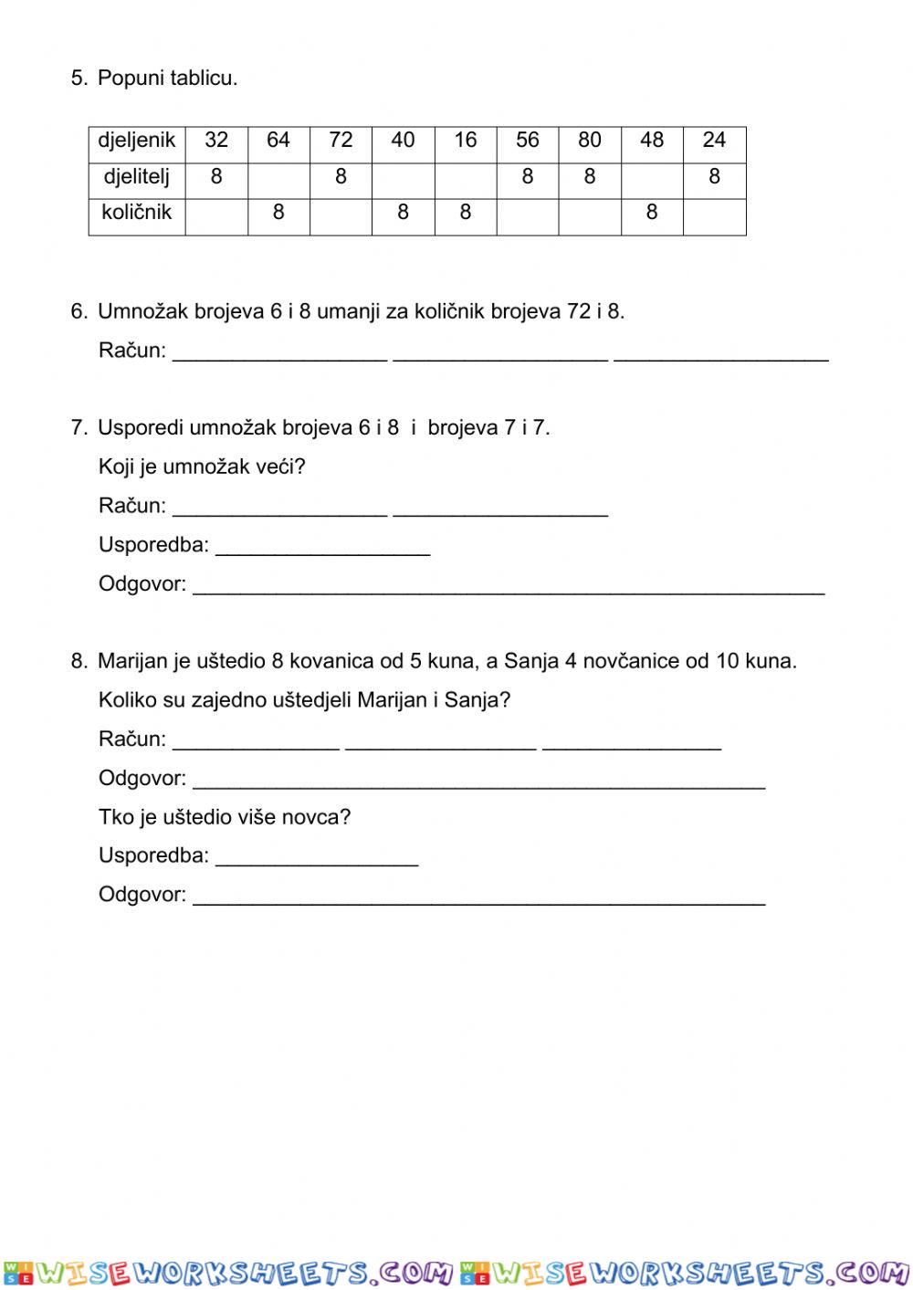 worksheet