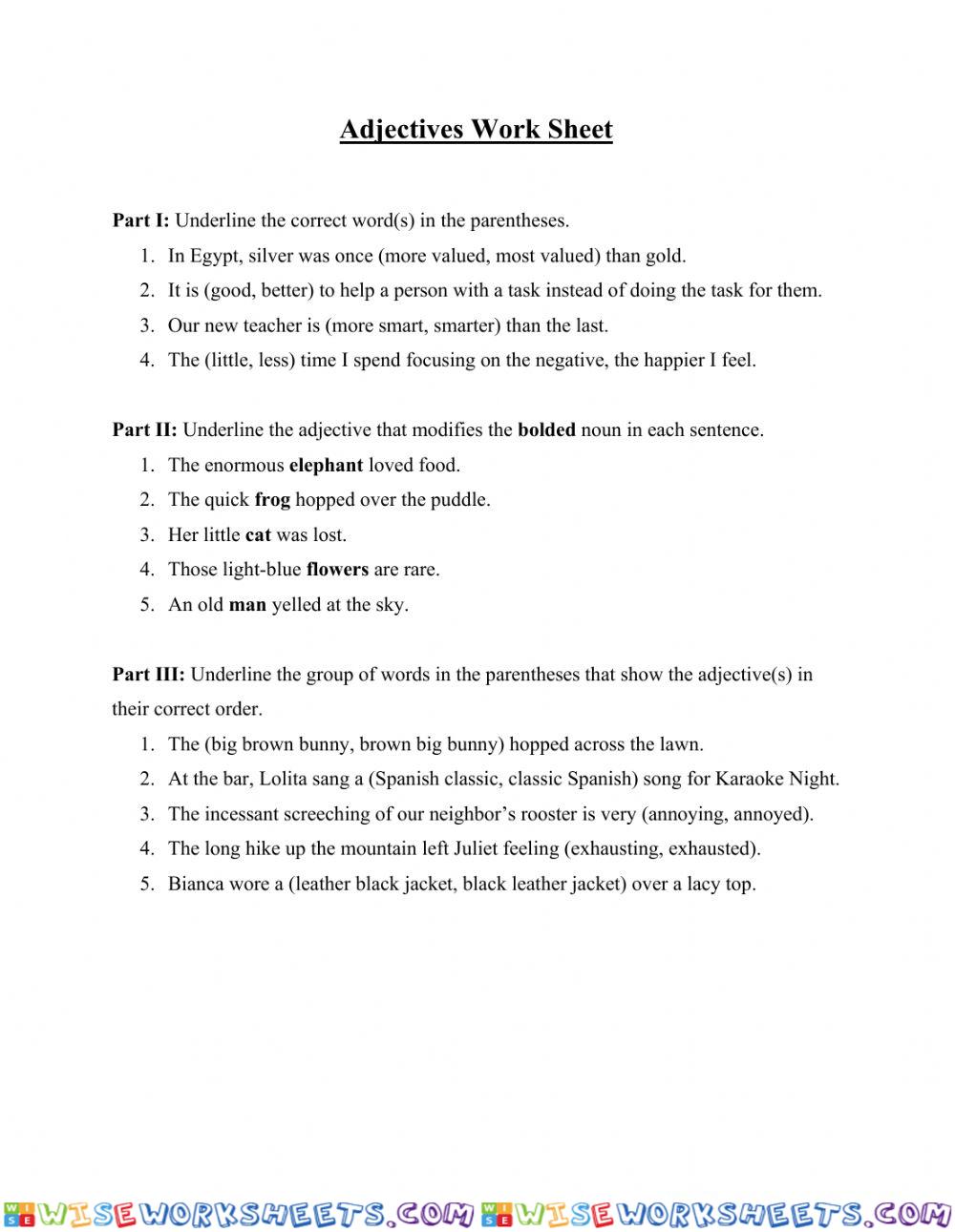 worksheet