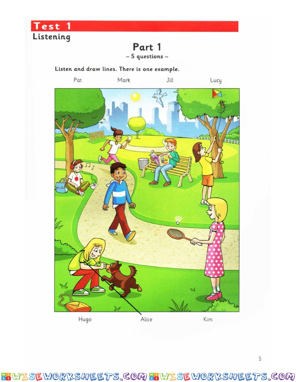 Listening Test 1 Starters 2 Auth. Exam Papers - Starters Revised