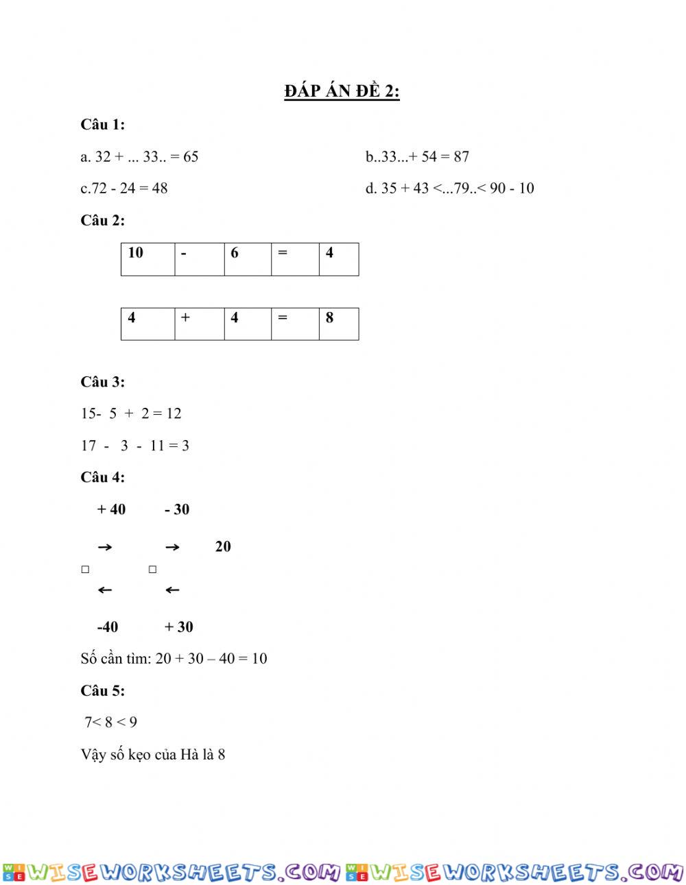 worksheet