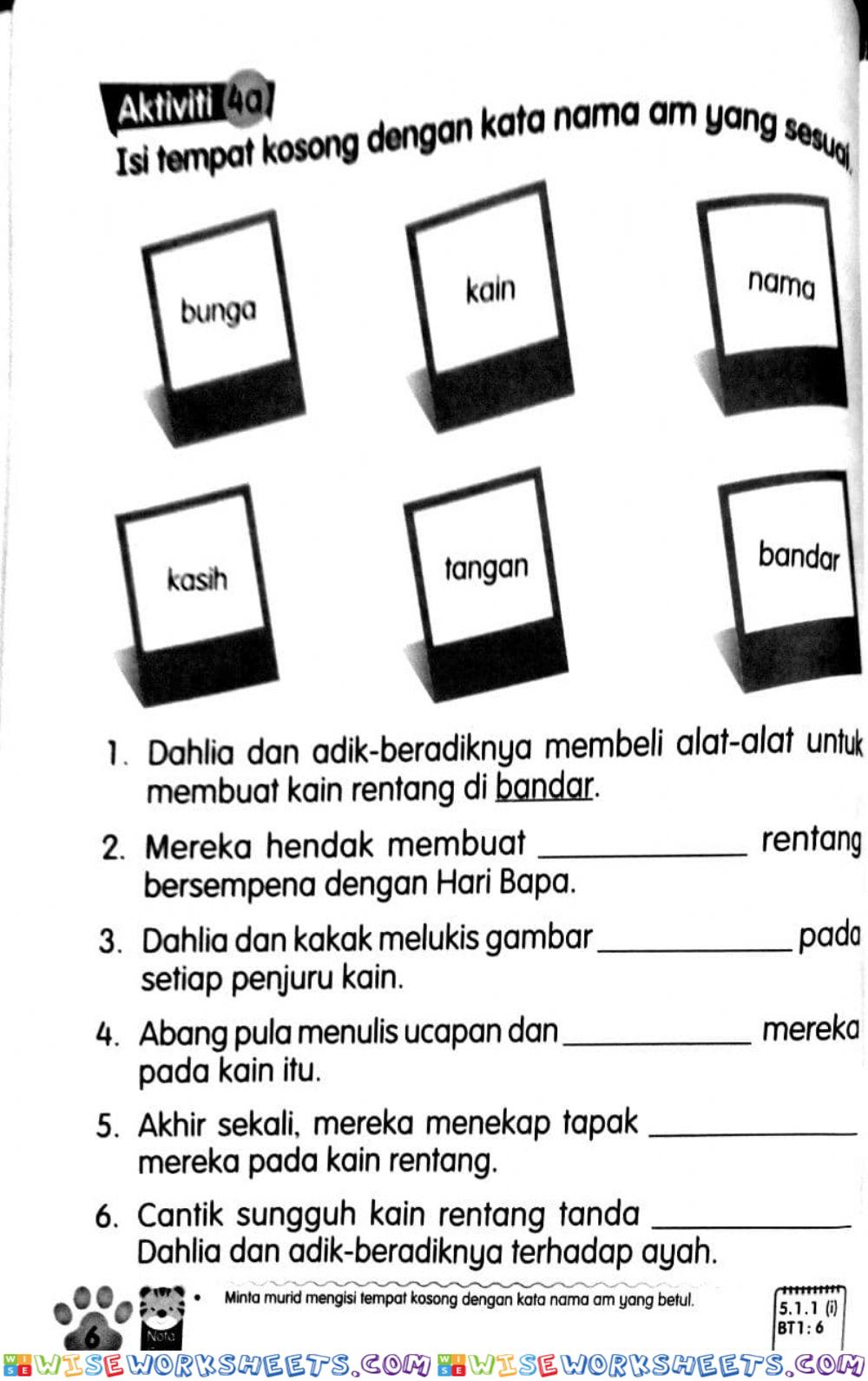 Latihan Buku Aktiviti Muka Surat 6