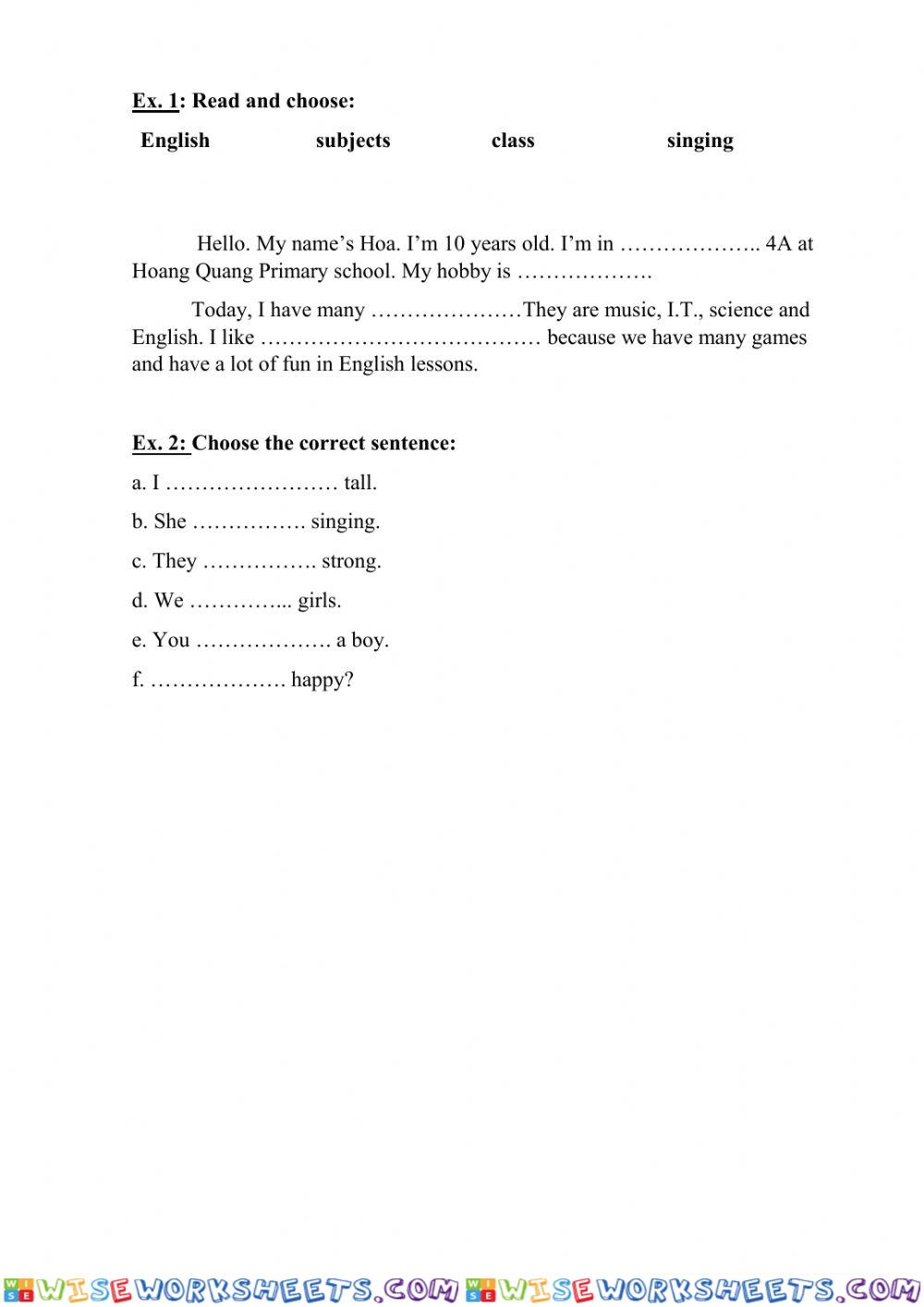 Subjects