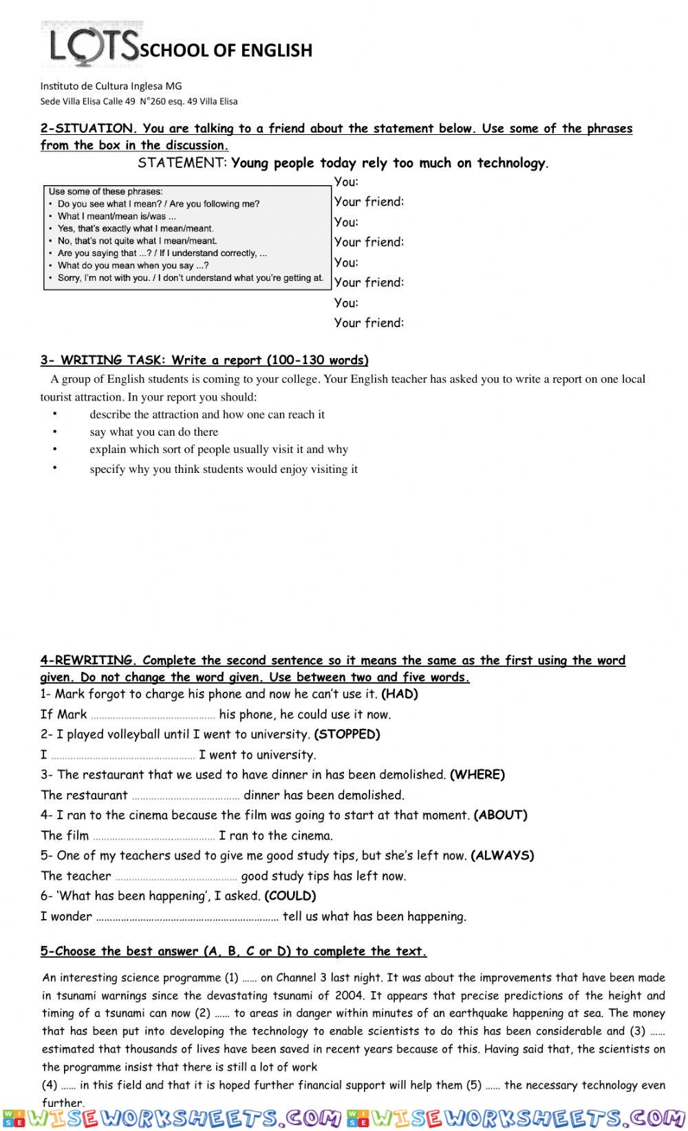 worksheet