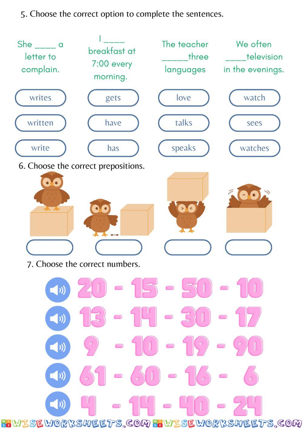 worksheet