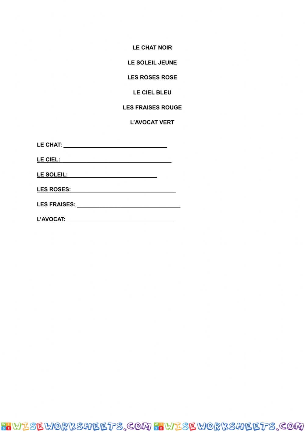 worksheet