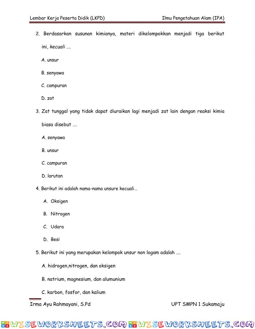 worksheet