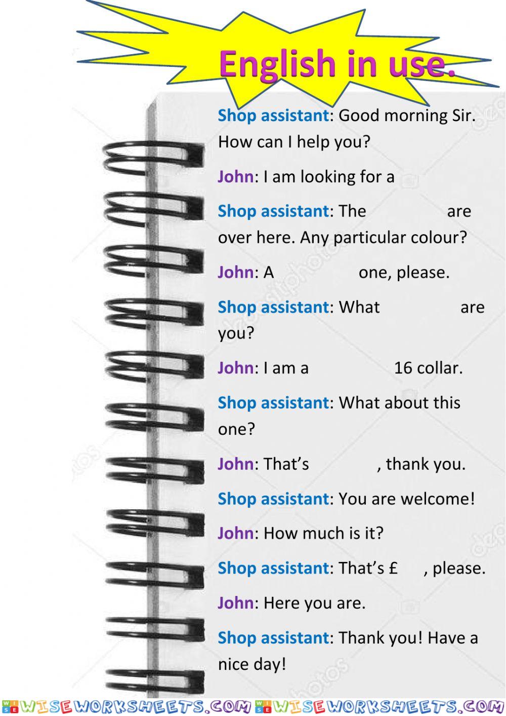 English in use