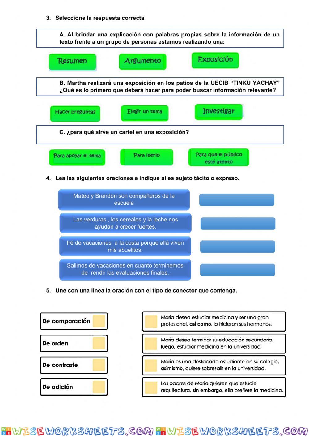 worksheet