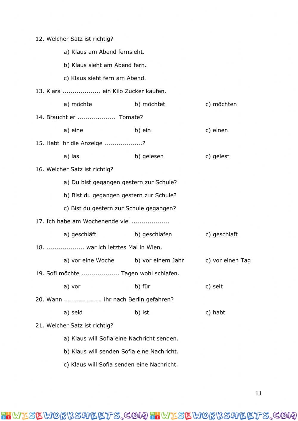 worksheet