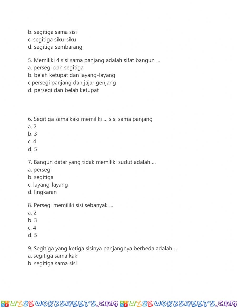 worksheet