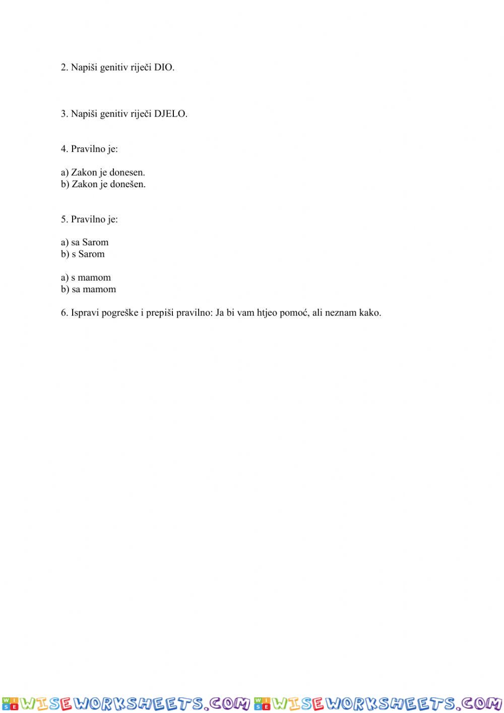 worksheet