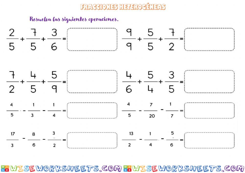 Fracciones heterogéneas