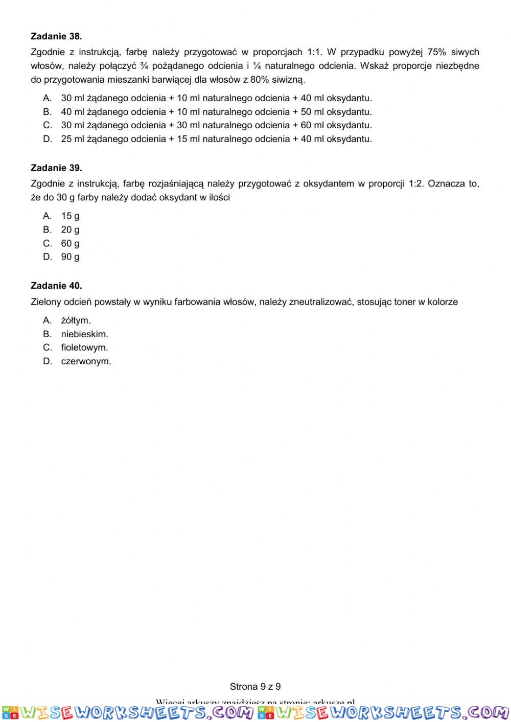 worksheet