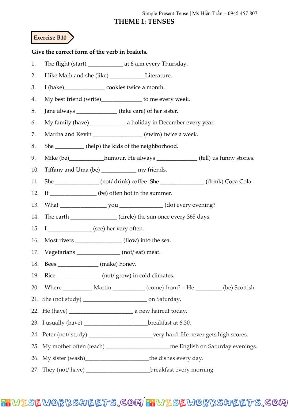 worksheet