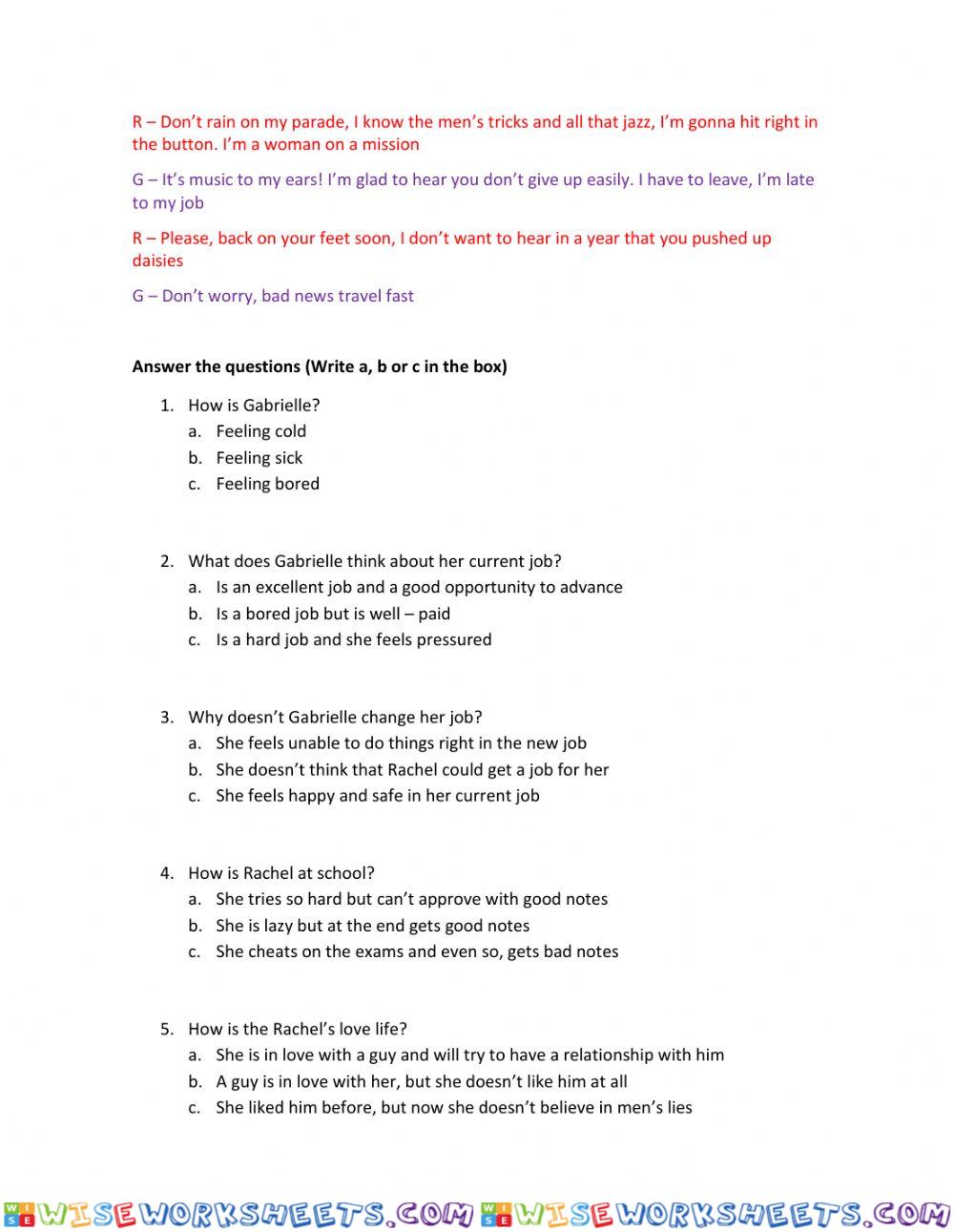 worksheet