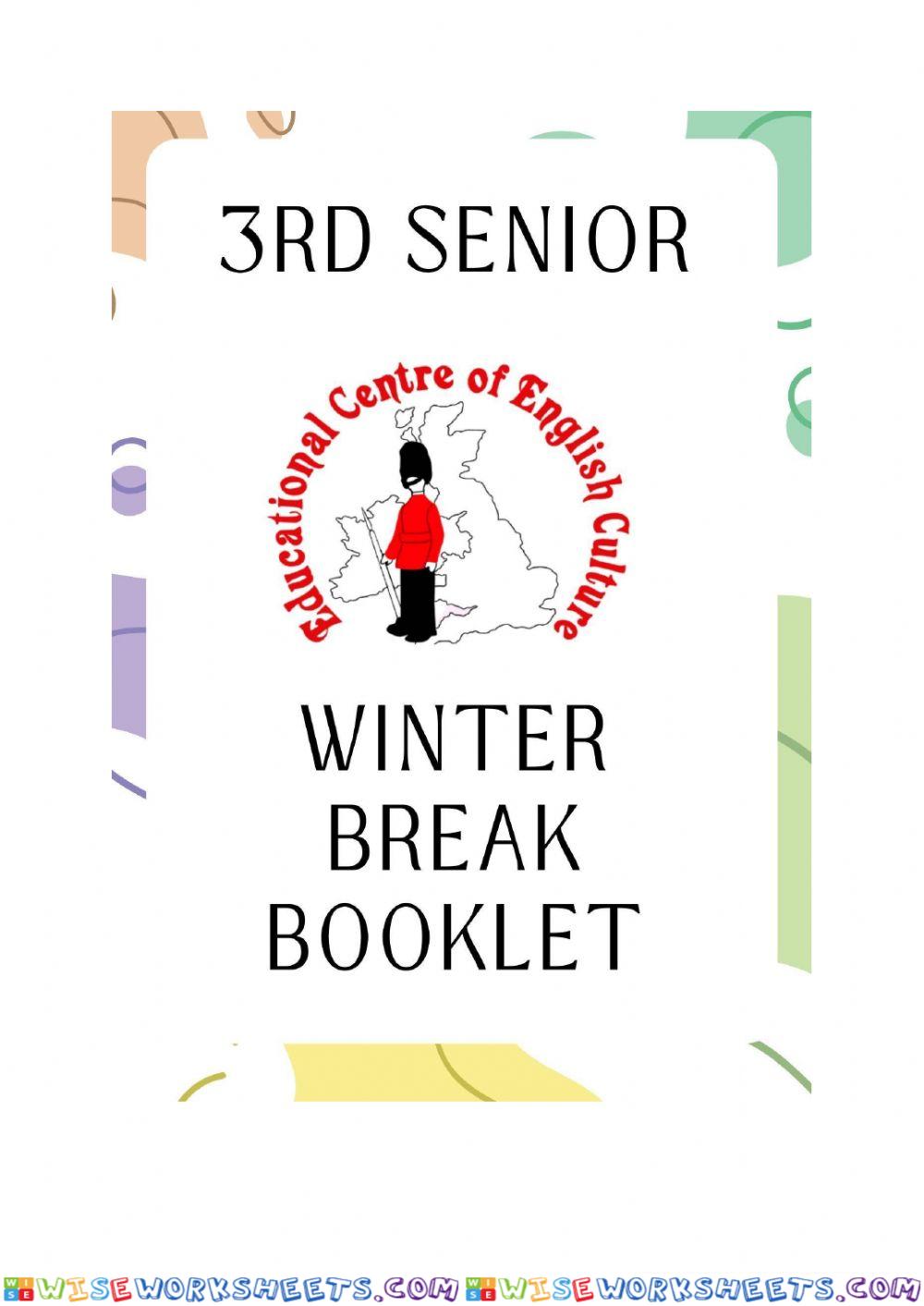 Third Senior WInter Break Booklet