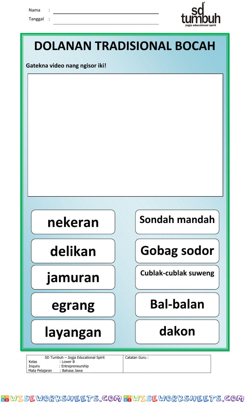 Tugas Dongeng Bahasa Jawa 4A