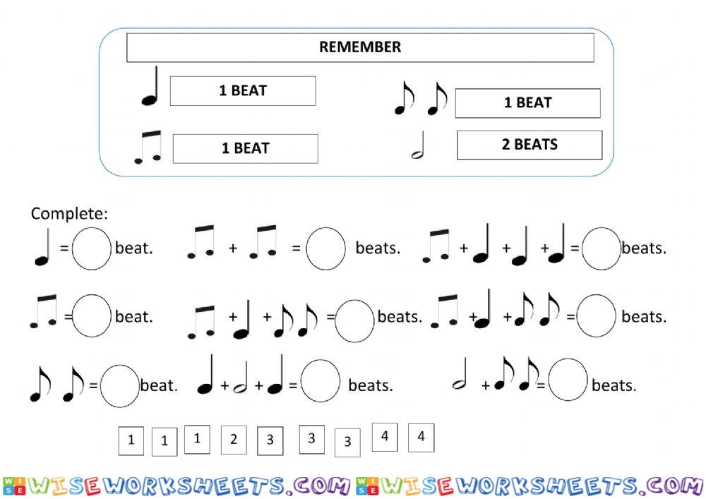 SUMS WITH NOTE VALUES  3º 4º