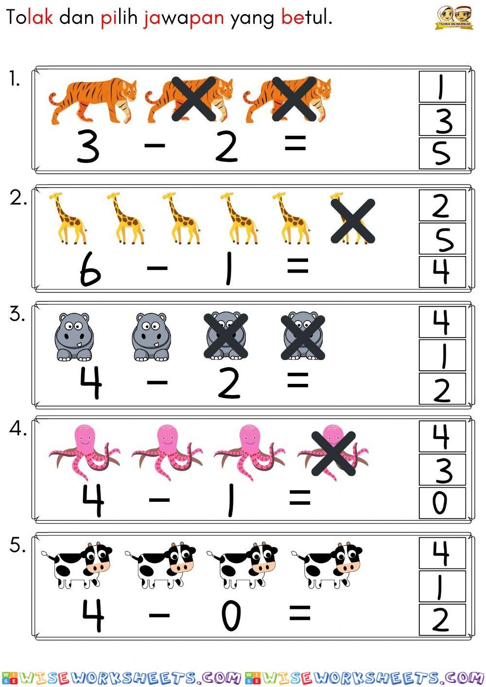 MATHS: Operasi Tolak