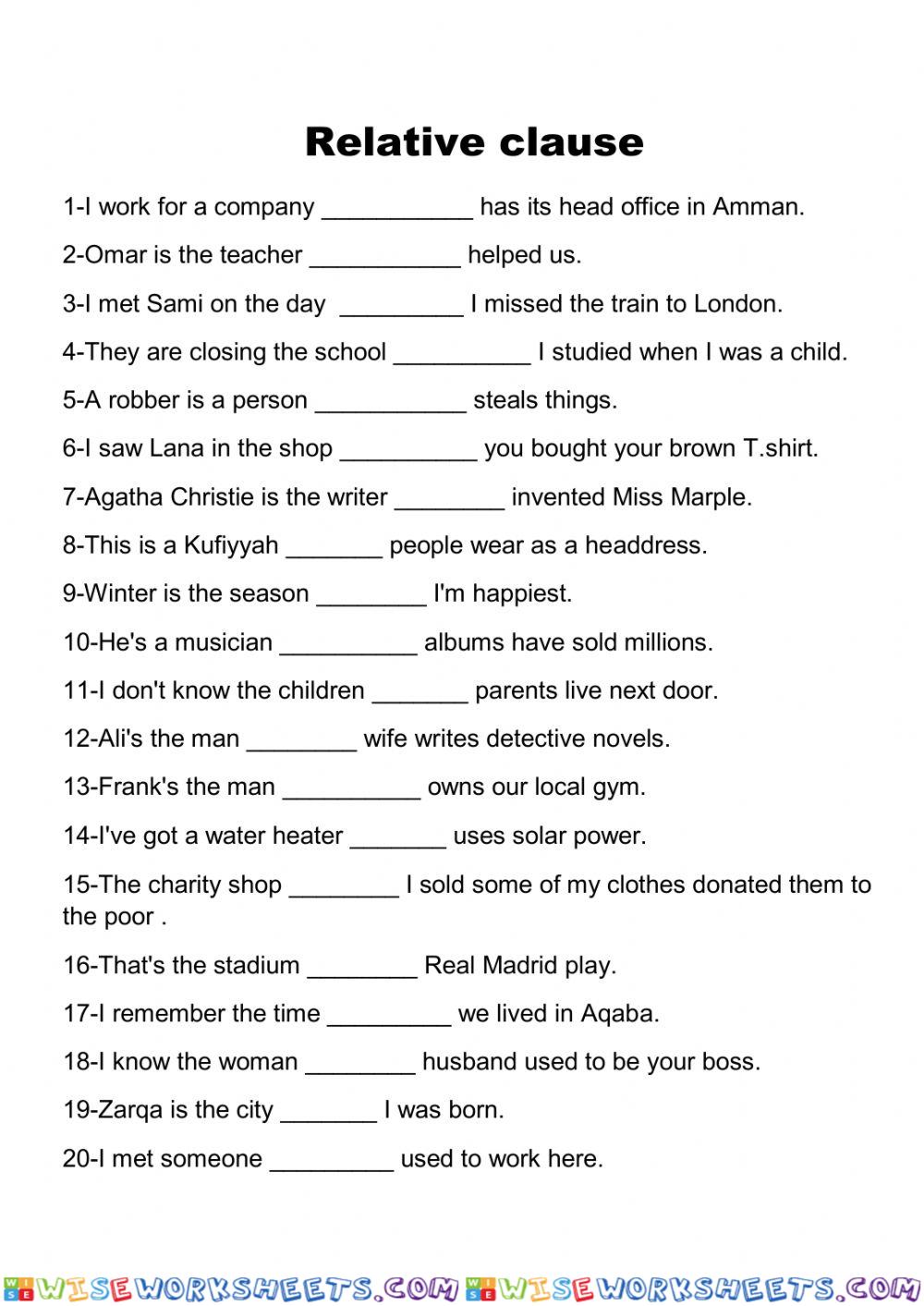 Relative clause