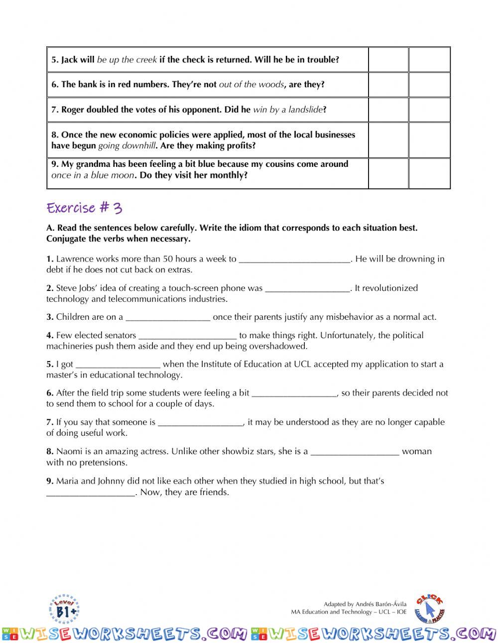 worksheet