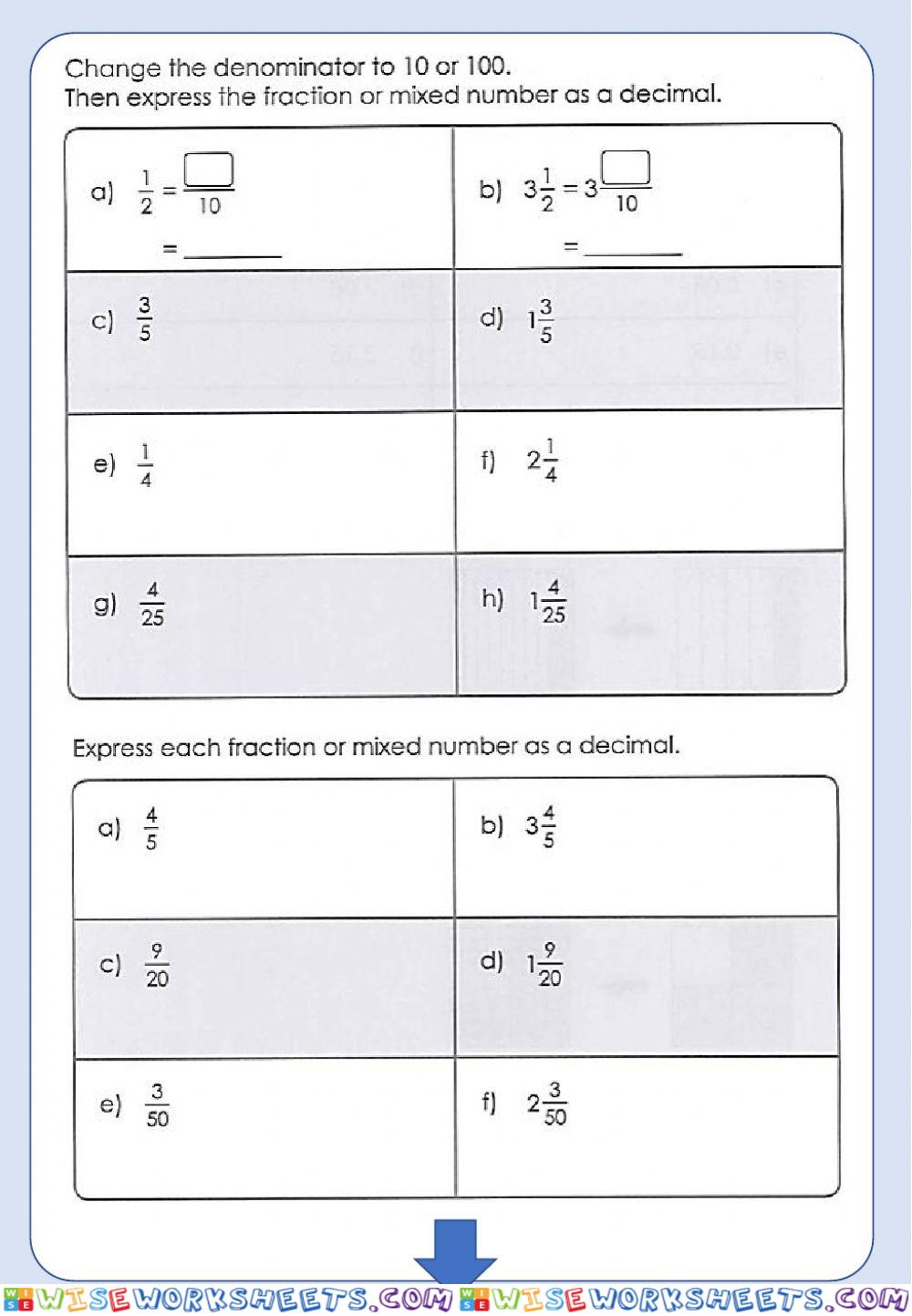 worksheet