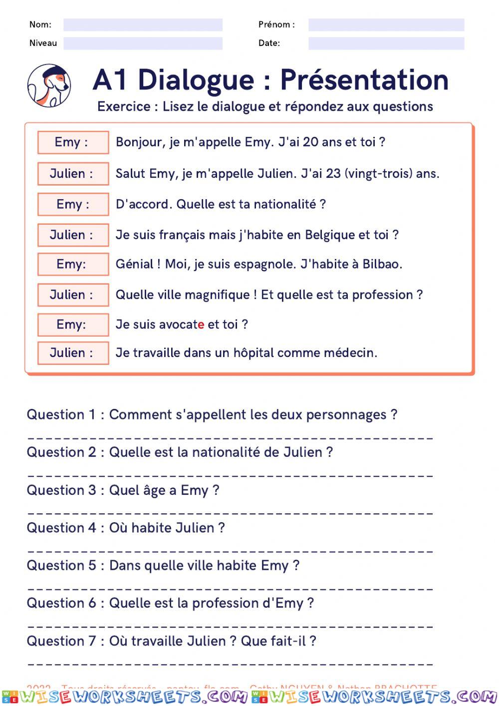 C.E lecture de presentation