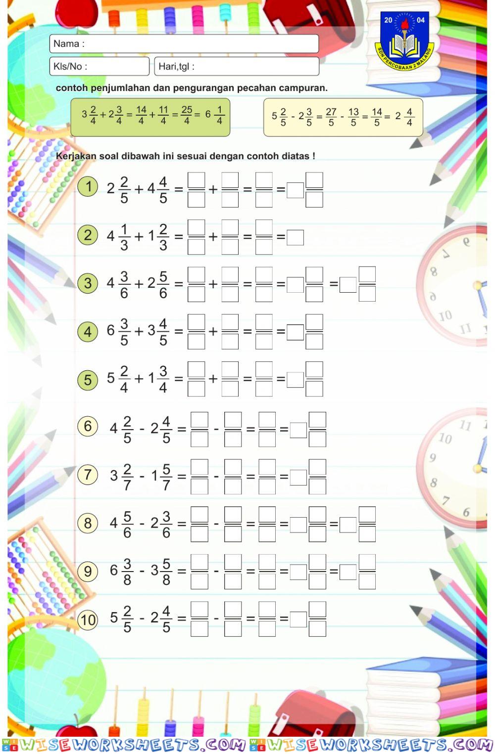 worksheet