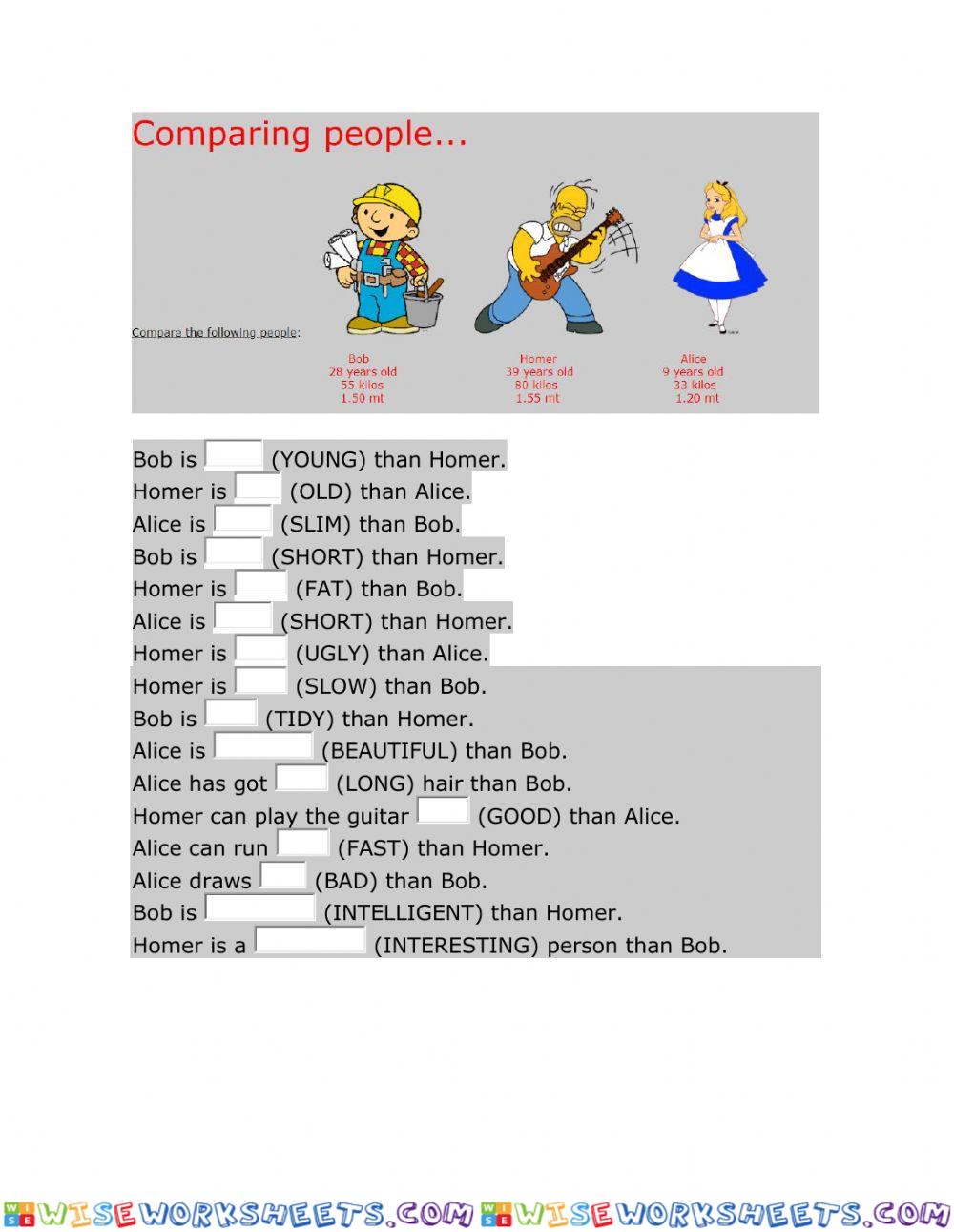 Comparatives and Superlatives