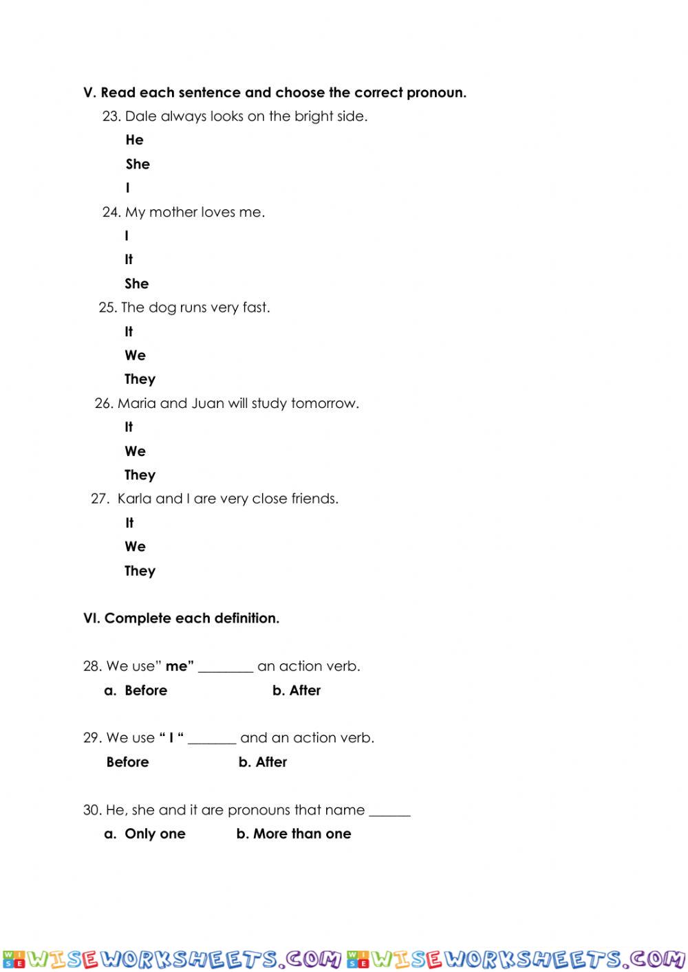 worksheet