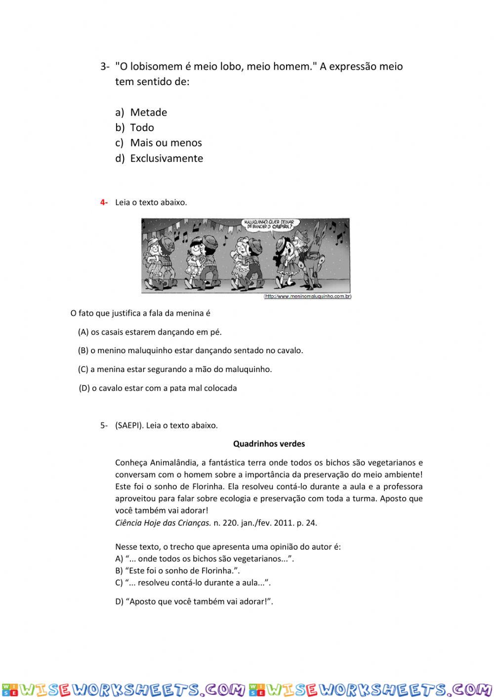 worksheet