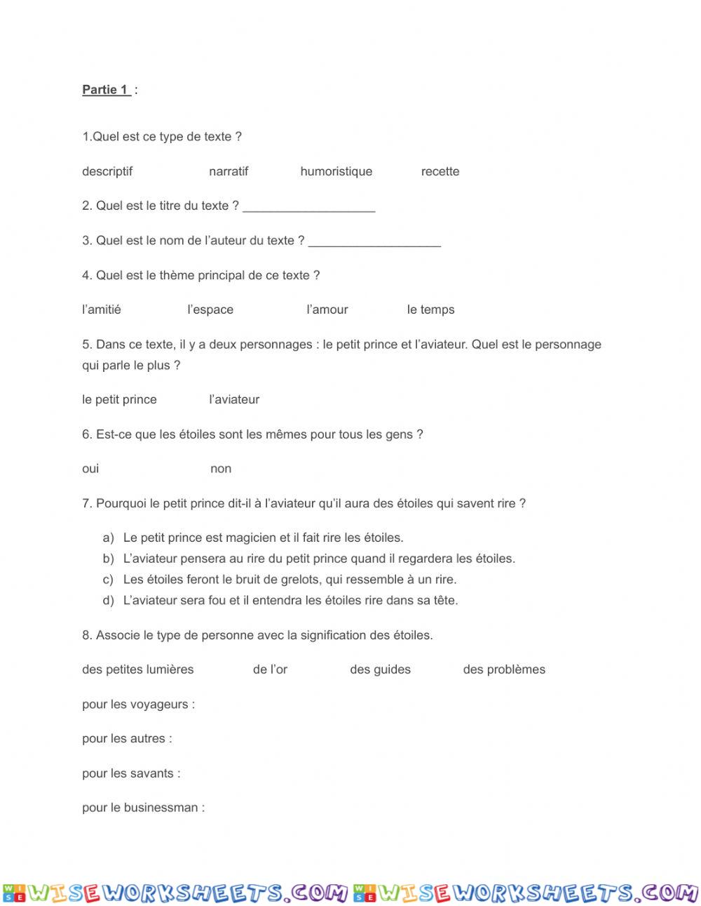 worksheet