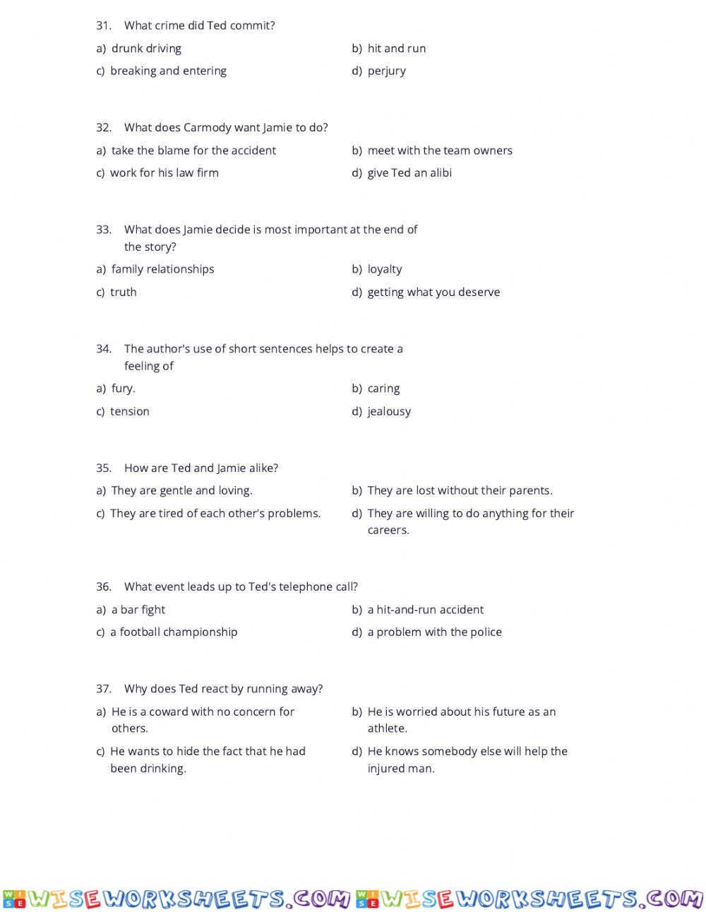 worksheet