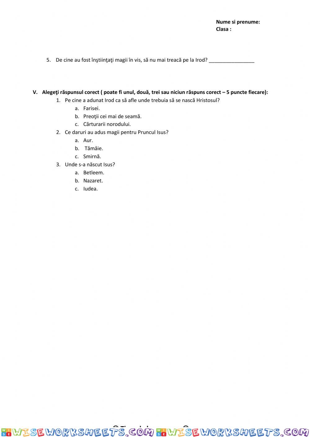 worksheet