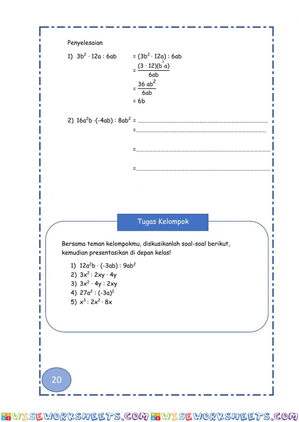 worksheet