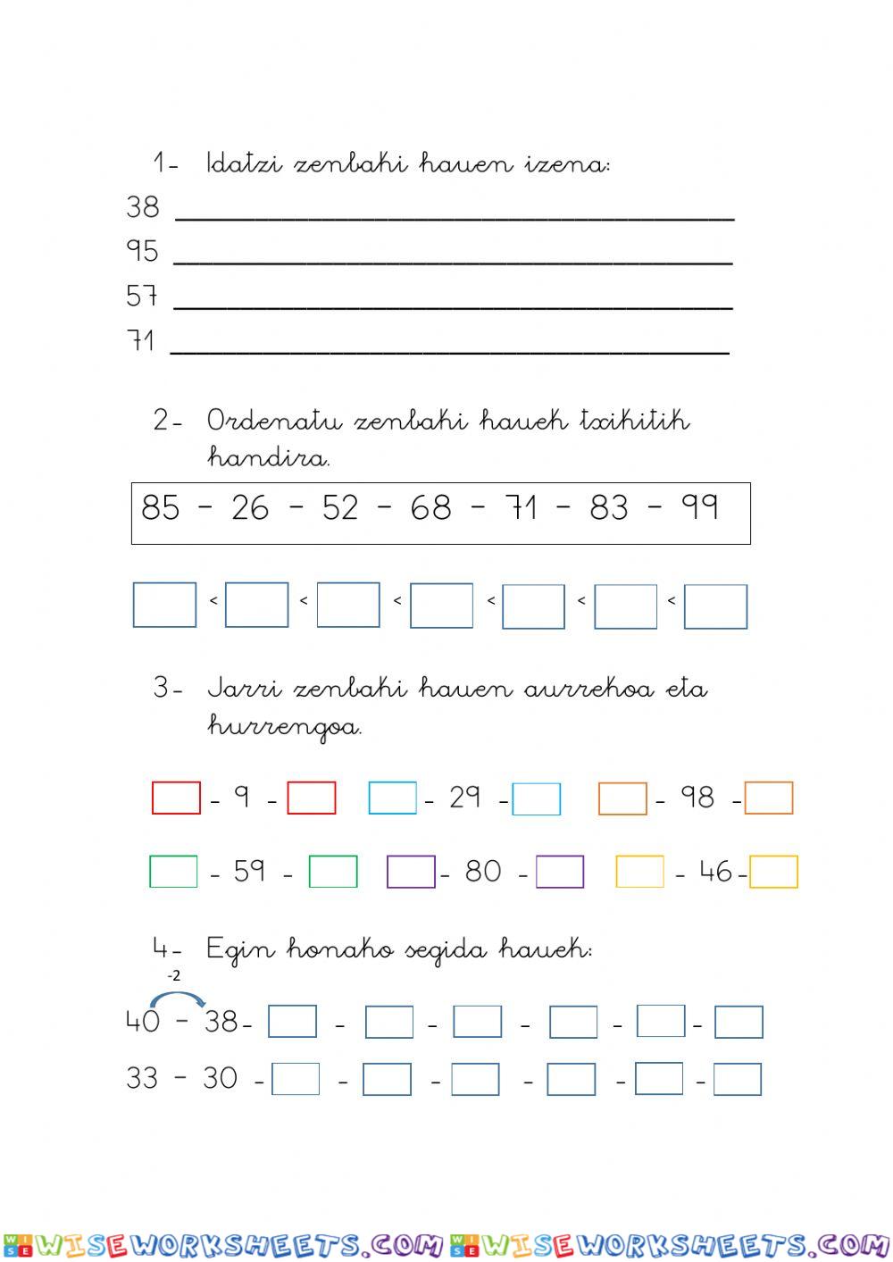 worksheet