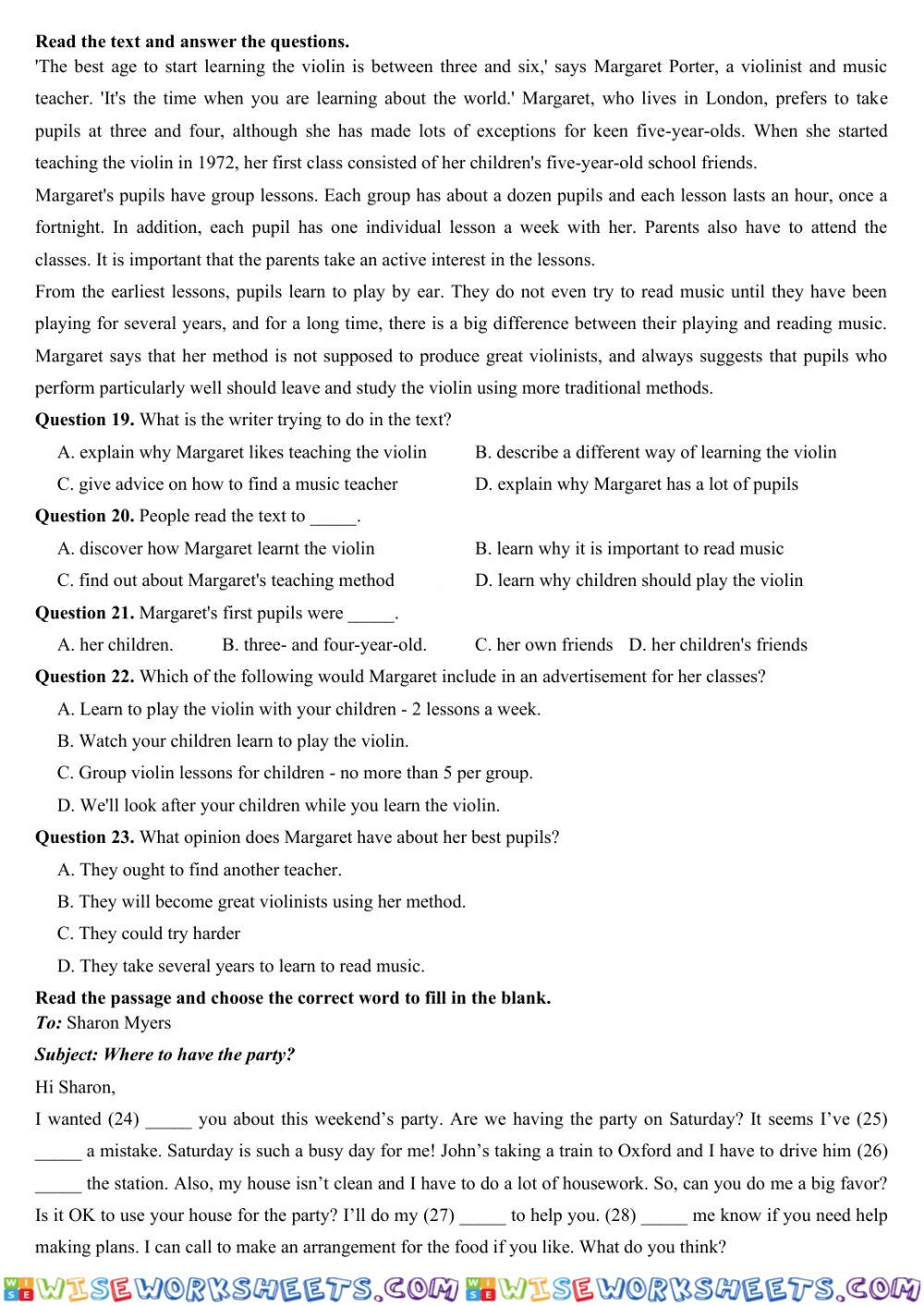 worksheet