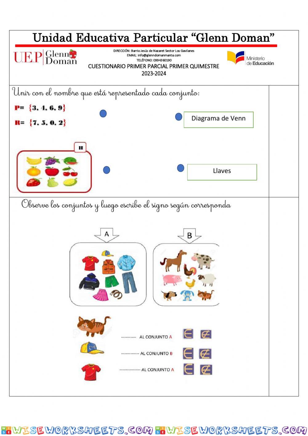 Cuestionario Matemática