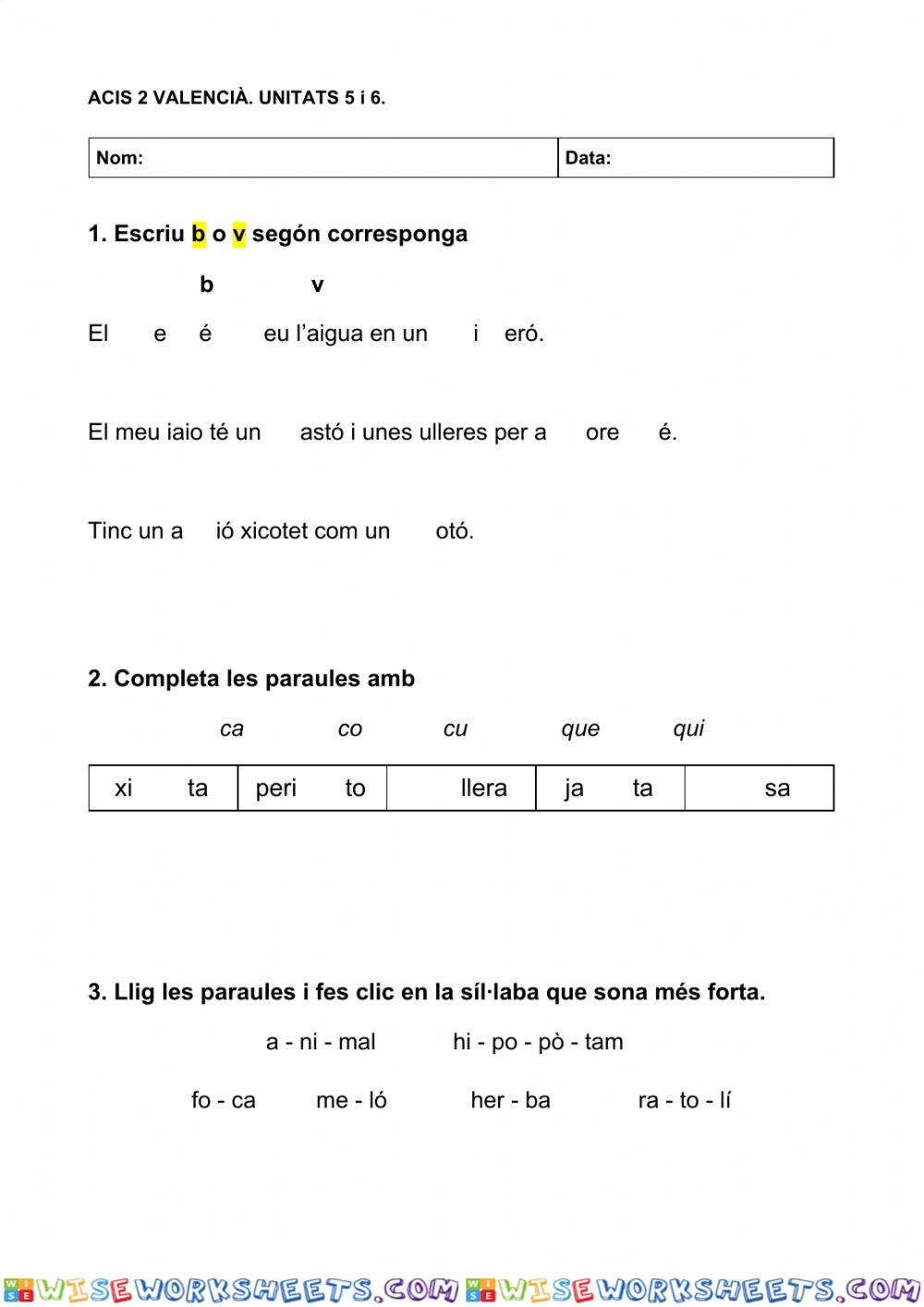 Vocabulari 1