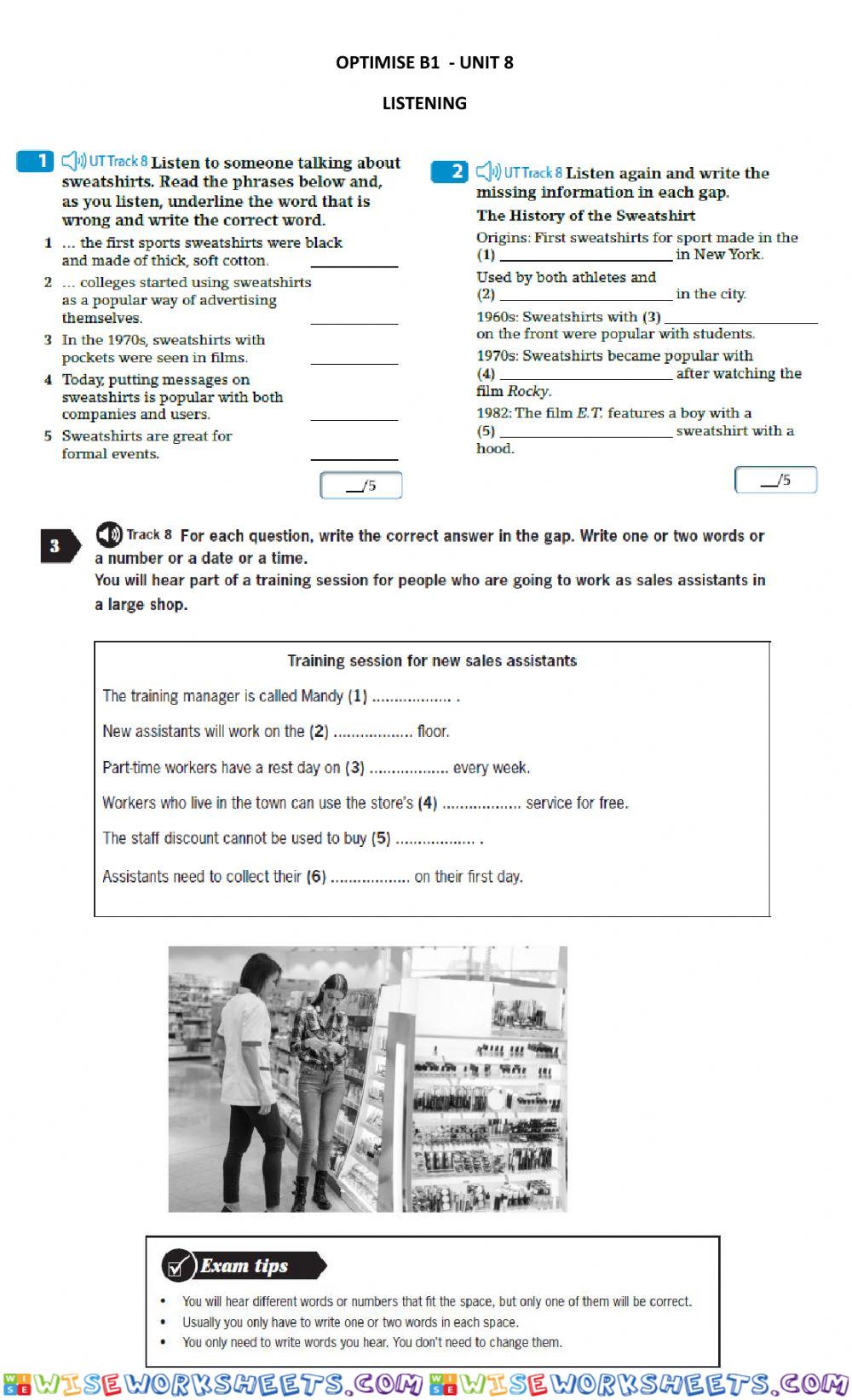 Unit test 8 listening b1