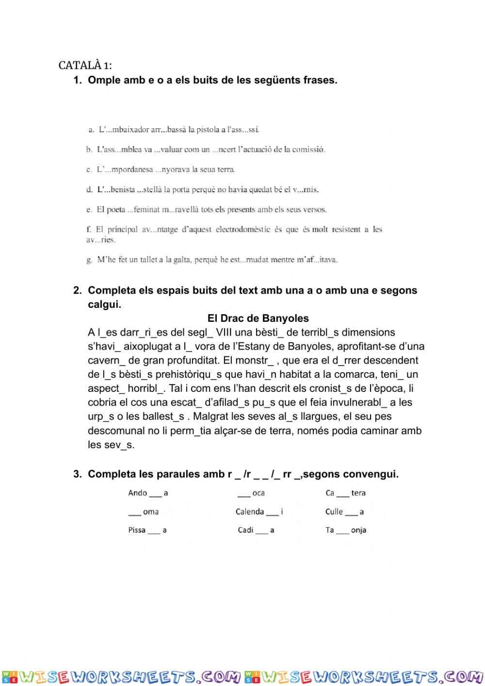 worksheet