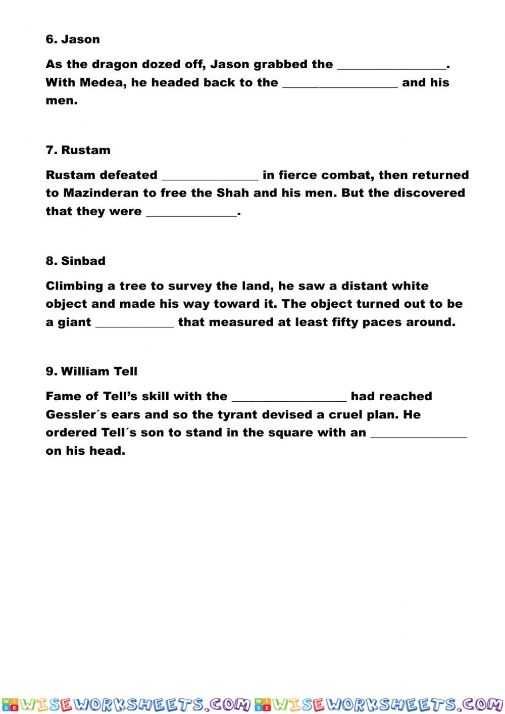 worksheet
