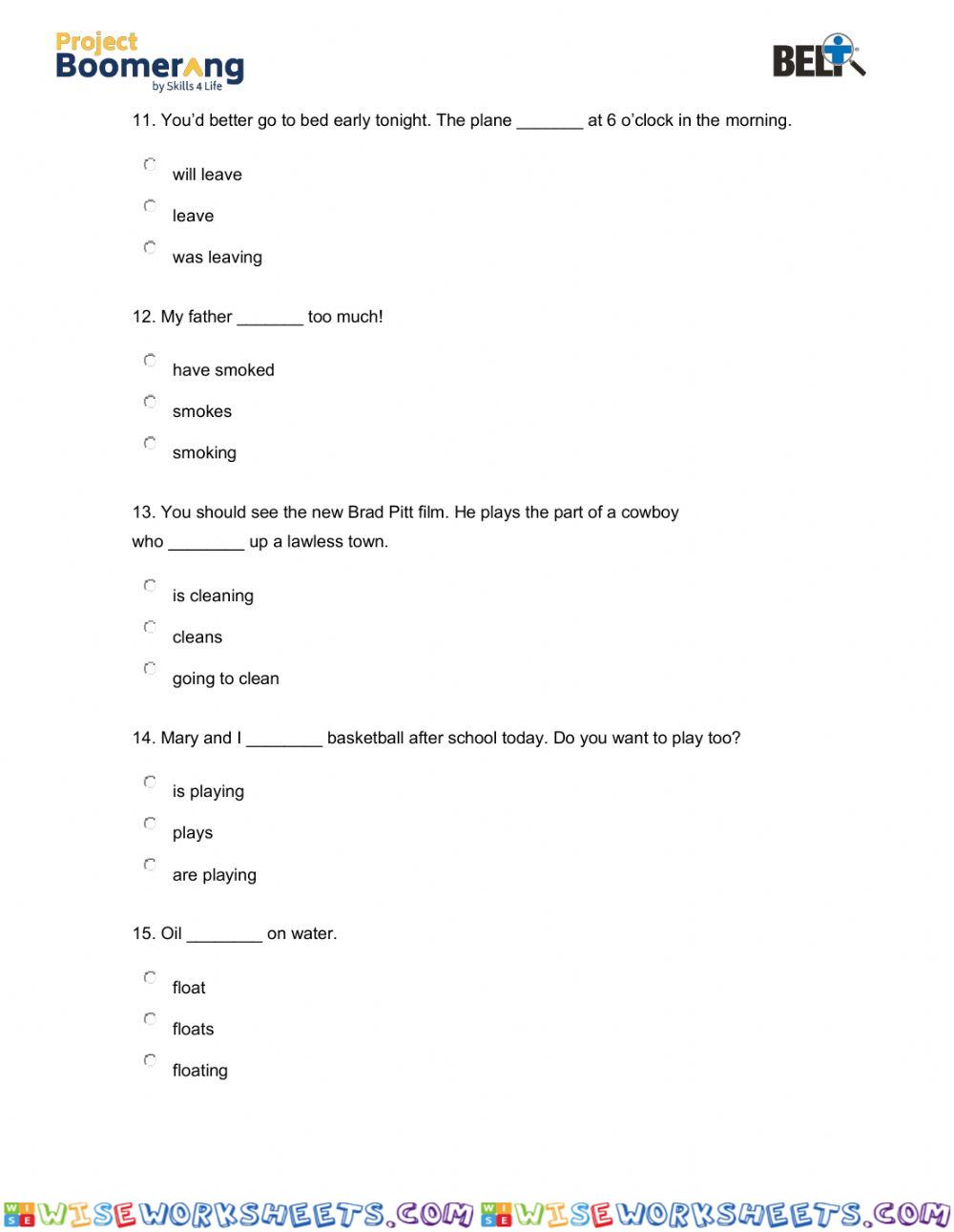 worksheet